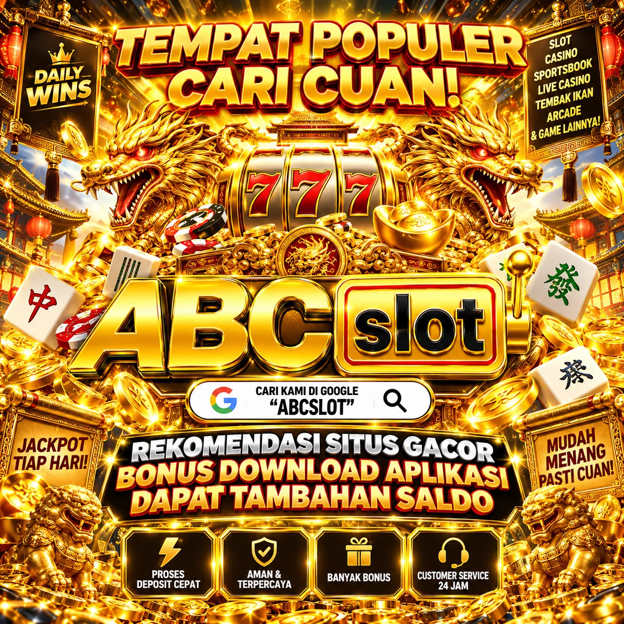 Banner ABCSLOT Tempat Populer Cari Cuan dan Rekomendasi Situs Gacor